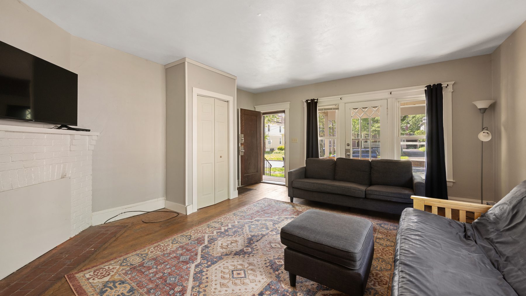 135 Redfield Place - living room with fireplace
