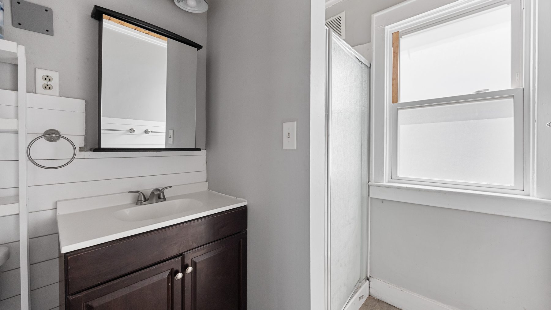 823 Ackerman Avenue - bathroom with vanity and walk-in shower