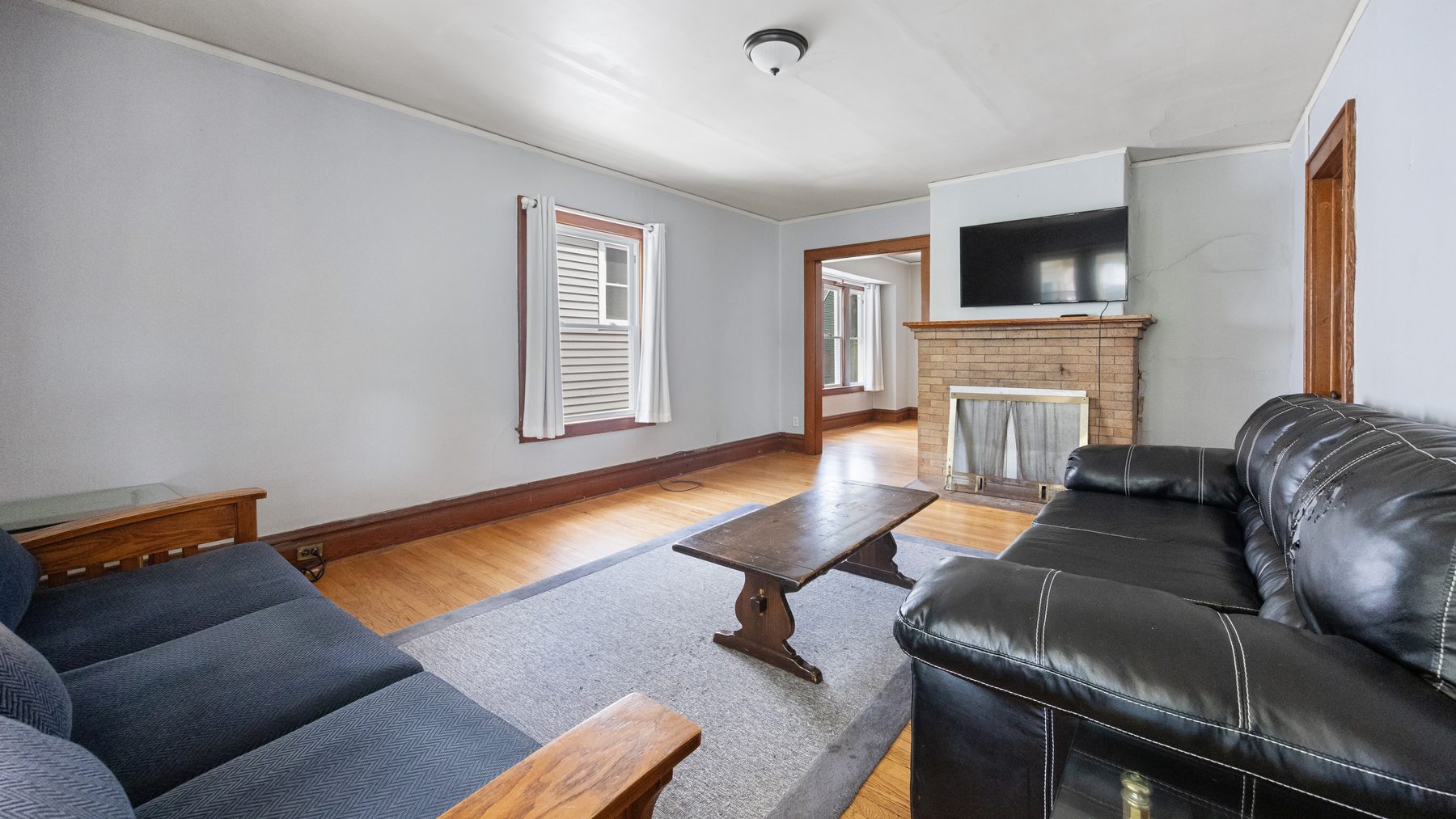 825 Ackerman Avenue - living room with fireplace